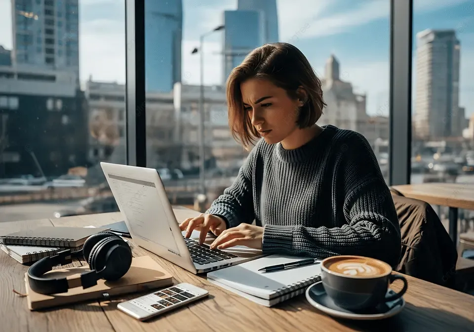 Odaklanmış bir şekilde tabletinden veya bilgisayarından teknik bir çizimi/raporu inceleyen mühendis görseli
